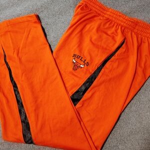 NBA Chicago Bulls Orange And Black Sweatpants